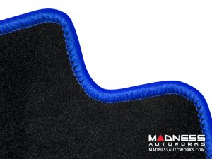 smart fortwo Floor Mats - 453 model - Blue Binding w/ smart silhouette